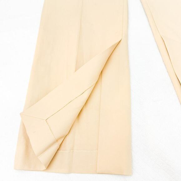 Rebecca Taylor Pleated Flared Suit Trouser Pant Cream/Wheat Size 12 $295 NWT - Picture 11 of 12